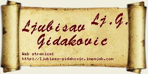 Ljubisav Gidaković vizit kartica